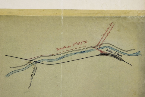 Chemin de fer de Champagnole à Morez. Section de Champagnole. Variante de la Roche [...] Plan, 1889. © Région Bourgogne-Franche-Comté, Inventaire du patrimoine