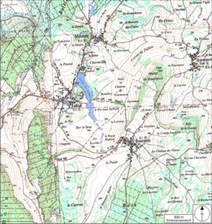 Carte de localisation. Carte topographique au 1:25000, I.G.N., L'Isle-sur-le-Doubs, 3522 O. SCAN 25 © IGN - 2008, Licence n°2008CISE29-68. © Région Bourgogne-Franche-Comté, Inventaire du patrimoine Carte de localisation. Carte topographique au 1:25000, I.G.N., L'Isle-sur-le-Doubs, 3522 O. SCAN 25 © IGN - 2008, Licence n°2008CISE29-68. © Région Bourgogne-Franche-Comté, Inventaire du patrimoine