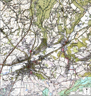 Carte de localisation. Carte topographique au 1:25000, I.G.N., Remiremont, 3519 O. SCAN 25 © IGN - 2008, Licence n°2008CISE29-68. © Région Bourgogne-Franche-Comté, Inventaire du patrimoine