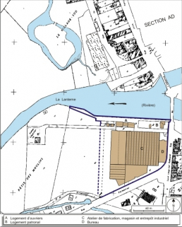 Plan-masse et de situation. Extrait du plan cadastral numérisé, 2008, section B, 1:1250 réduit à 1:2000. Source : Direction générale des Finances Publiques - Cadastre ; mise à jour : 2008. © Région Bourgogne-Franche-Comté, Inventaire du patrimoine