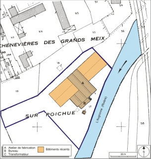 Plan-masse et de situation. Extrait du plan cadastral numérisé, 2008, section AD, 1:1000. Source : Direction générale des Finances Publiques - Cadastre ; mise à jour : 2008. © Région Bourgogne-Franche-Comté, Inventaire du patrimoine Plan-masse et de situation. Extrait du plan cadastral numérisé, 2008, section AD, 1:1000. Source : Direction générale des Finances Publiques - Cadastre ; mise à jour : 2008. © Région Bourgogne-Franche-Comté, Inventaire du patrimoine