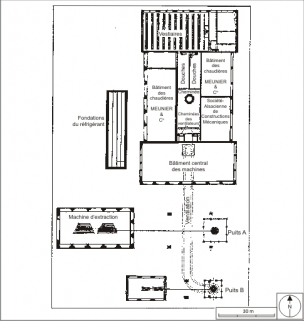Plan-masse au début du 20e siècle. © Région Bourgogne-Franche-Comté, Inventaire du patrimoine Plan-masse au début du 20e siècle. © Région Bourgogne-Franche-Comté, Inventaire du patrimoine