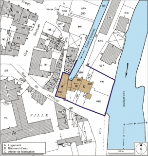 Plan-masse et de situation. Extrait du plan cadastral numérisé, 2008, section AB, 1:1000. Source : Direction générale des Finances Publiques - Cadastre ; mise à jour : 2008. © Région Bourgogne-Franche-Comté, Inventaire du patrimoine Plan-masse et de situation. Extrait du plan cadastral numérisé, 2008, section AB, 1:1000. Source : Direction générale des Finances Publiques - Cadastre ; mise à jour : 2008. © Région Bourgogne-Franche-Comté, Inventaire du patrimoine