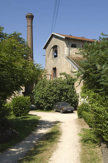 Vue du haut fourneau depuis l'entrée. © Région Bourgogne-Franche-Comté, Inventaire du patrimoine