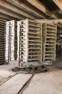 Wagonnet à plateaux sur plaque tournante. © Région Bourgogne-Franche-Comté, Inventaire du patrimoine