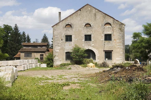 Pignon du bâtiment du haut fourneau ouest. © Région Bourgogne-Franche-Comté, Inventaire du patrimoine