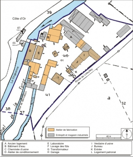 Plan-masse et de situation. Extrait du plan cadastral numérisé, 2008, section ZE, 1:2000 agrandi à 1:1250. Source : Direction générale des Finances Publiques - Cadastre ; mise à jour : 2008. © Région Bourgogne-Franche-Comté, Inventaire du patrimoine