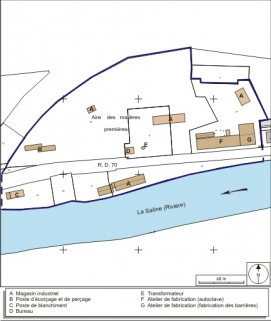 Plan-masse et de situation. Montage d'extraits de plans cadastraux numérisés, 2008, section AE, 1:1000 réduit à 1:2000. Source : Direction générale des Finances Publiques - Cadastre ; mise à jour : 2008. © Région Bourgogne-Franche-Comté, Inventaire du patrimoine