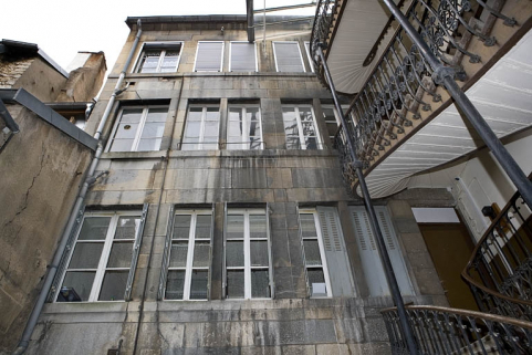 Détail de la façade postérieure du logis principal. © Région Bourgogne-Franche-Comté, Inventaire du Patrimoine