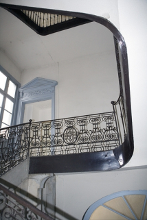 Détail de la rampe de l'escalier. © Région Bourgogne-Franche-Comté, Inventaire du Patrimoine