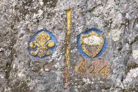 Borne frontalière n° 30. © Région Bourgogne-Franche-Comté, Inventaire du patrimoine