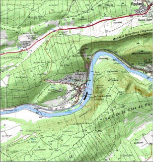 Carte de localisation. SCAN 25 © IGN - 2008, Licence n°2008CISE29-68. © Région Bourgogne-Franche-Comté, Inventaire du patrimoine
