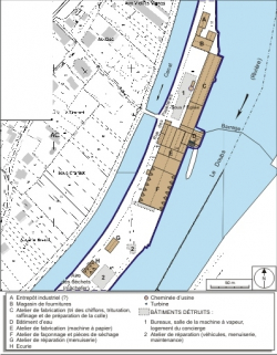 Plan-masse et de situation. Extrait du plan cadastral numérisé, section AC, échelle 1/2000. Source : Direction générale des Finances Publiques - Cadastre ; mise à jour : 2009. © Région Bourgogne-Franche-Comté, Inventaire du patrimoine