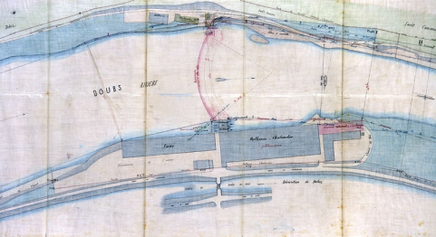 Modification des alignements aux limites du lit de la rivière Doubs. © Région Bourgogne-Franche-Comté, Inventaire du patrimoine