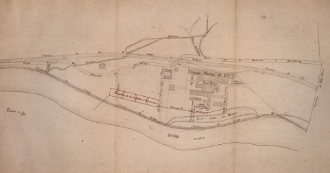 Plan de masse de la papeterie. © Région Bourgogne-Franche-Comté, Inventaire du patrimoine