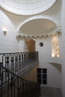 Escalier, dernier palier : détail de la demi-coupole. © Région Bourgogne-Franche-Comté, Inventaire du Patrimoine