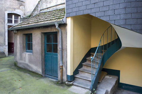 Détail de la buanderie dans la deuxième cour. © Région Bourgogne-Franche-Comté, Inventaire du Patrimoine