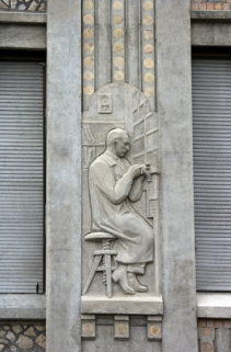 3e bas-relief : l'horloger. © Région Bourgogne-Franche-Comté, Inventaire du patrimoine