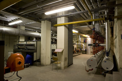 Corps d'entrée, chaufferie : vue d'ensemble. © Région Bourgogne-Franche-Comté, Inventaire du patrimoine Corps d'entrée, chaufferie : vue d'ensemble. © Région Bourgogne-Franche-Comté, Inventaire du patrimoine