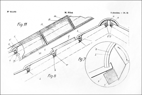 [Tuiles faîtière et de rive, et exemple d'assemblage sur toiture], 1946. © Région Bourgogne-Franche-Comté, Inventaire du patrimoine