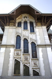 Elévation latérale gauche, en contre-plongée. © Région Bourgogne-Franche-Comté, Inventaire du patrimoine