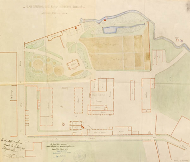 Plan général des Ets Dollé. © Région Bourgogne-Franche-Comté, Inventaire du patrimoine Plan général des Ets Dollé. © Région Bourgogne-Franche-Comté, Inventaire du patrimoine