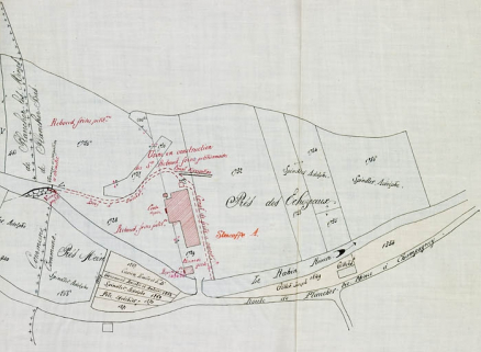 Réglementation du barrage de l'usine Reboud frères [plan-masse et de situation]. © Région Bourgogne-Franche-Comté, Inventaire du patrimoine
