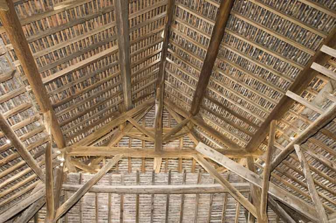 Bâtiment du four. Charpente de la croupe est. Vue de face. © Région Bourgogne-Franche-Comté, Inventaire du patrimoine