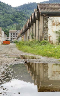 Pignons des sheds de l'atelier depuis le sud. © Région Bourgogne-Franche-Comté, Inventaire du patrimoine