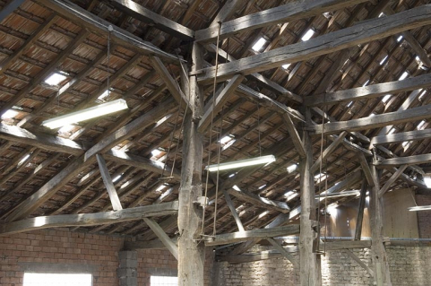 Magasin industriel. Détail de la charpente. © Région Bourgogne-Franche-Comté, Inventaire du patrimoine