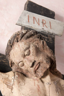 Détail : tête du Christ. © Région Bourgogne-Franche-Comté, Inventaire du patrimoine