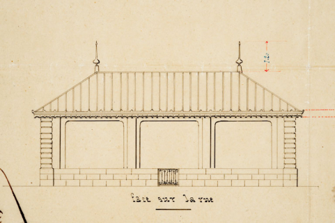 [Détail du plan général]. Face sur la rue. © Région Bourgogne-Franche-Comté, Inventaire du patrimoine