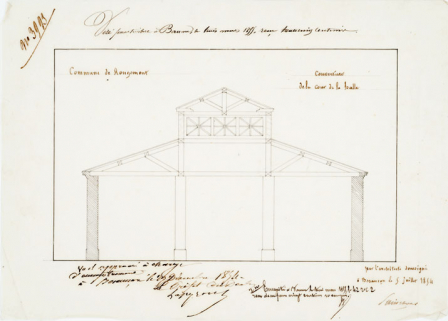 Commune de Rougemont. Couverture de la cour de la halle. © Région Bourgogne-Franche-Comté, Inventaire du patrimoine