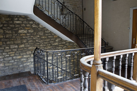 Détail de l'intérieur de l'escalier principal. © Région Bourgogne-Franche-Comté, Inventaire du Patrimoine