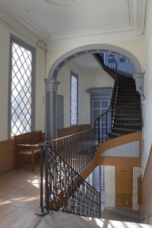 Vue des volées supérieures de l'escalier. © Région Bourgogne-Franche-Comté, Inventaire du Patrimoine