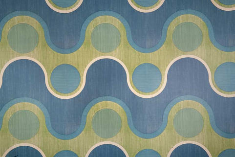 Papier peint d'une des chambres. © Région Bourgogne-Franche-Comté, Inventaire du patrimoine