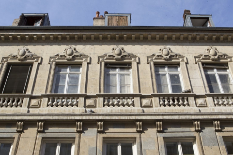 Détail des fenêtres du deuxième étage. © Région Bourgogne-Franche-Comté, Inventaire du Patrimoine