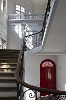Escalier : détail des volées supérieures. © Région Bourgogne-Franche-Comté, Inventaire du Patrimoine