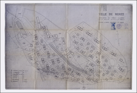 Ville de Morez. Urbanisation du terrain Villedieu. Plan masse, 1956. © Région Bourgogne-Franche-Comté, Inventaire du patrimoine