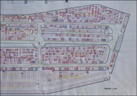 Cimetière de Morez [plan d'ensemble : détail partie droite], 1992. © Région Bourgogne-Franche-Comté, Inventaire du patrimoine