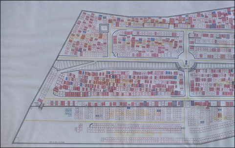 Cimetière de Morez [plan d'ensemble : détail partie gauche], 1992. © Région Bourgogne-Franche-Comté, Inventaire du patrimoine