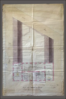 Plan de l'hôtel de ville de Morez à construire au dessus de la halle, 1817. © Région Bourgogne-Franche-Comté, Inventaire du patrimoine Plan de l'hôtel de ville de Morez à construire au dessus de la halle, 1817. © Région Bourgogne-Franche-Comté, Inventaire du patrimoine