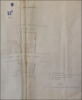 Projet de caserne de gendarmerie pour la Ville de Morez. Plan général, 1841. © Région Bourgogne-Franche-Comté, Inventaire du patrimoine