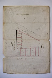 [Projet de halle aux vins pour la ville de Morez] Plan du Rez-de-chaussée, 1835 ? © Région Bourgogne-Franche-Comté, Inventaire du patrimoine