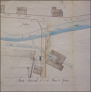 Rectification de la rue de l'Arse et établissement d'un pont et d'un ponceau pour son passage, 1878. © Région Bourgogne-Franche-Comté, Inventaire du patrimoine Rectification de la rue de l'Arse et établissement d'un pont et d'un ponceau pour son passage, 1878. © Région Bourgogne-Franche-Comté, Inventaire du patrimoine