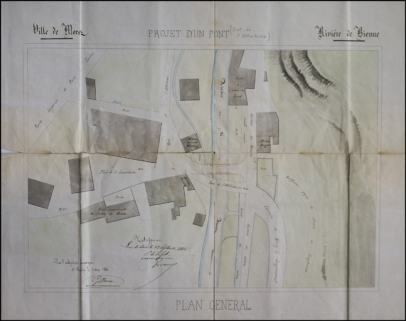 Projet d'un pont sur la Bienne. Pont de l'Affaitioux, 1866. © Région Bourgogne-Franche-Comté, Inventaire du patrimoine Projet d'un pont sur la Bienne. Pont de l'Affaitioux, 1866. © Région Bourgogne-Franche-Comté, Inventaire du patrimoine