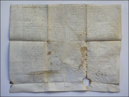 Ratification de l'acensement d'un décours d'eau sur la Bienne en 1531 au profit de Jacques Girod de la Mouille, 1665. © Région Bourgogne-Franche-Comté, Inventaire du patrimoine Ratification de l'acensement d'un décours d'eau sur la Bienne en 1531 au profit de Jacques Girod de la Mouille, 1665. © Région Bourgogne-Franche-Comté, Inventaire du patrimoine