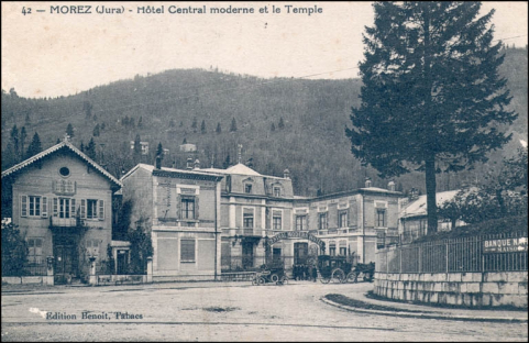 42 - Morez (Jura) - Hôtel Central moderne et le Temple, 1er quart 20e siècle. © Région Bourgogne-Franche-Comté, Inventaire du patrimoine