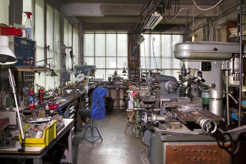 Intérieur de l'atelier de mécanique. © Région Bourgogne-Franche-Comté, Inventaire du patrimoine