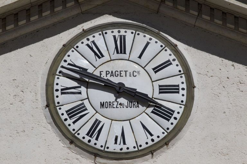 Cadran de l'horloge F. Paget et Cie. © Région Bourgogne-Franche-Comté, Inventaire du patrimoine
